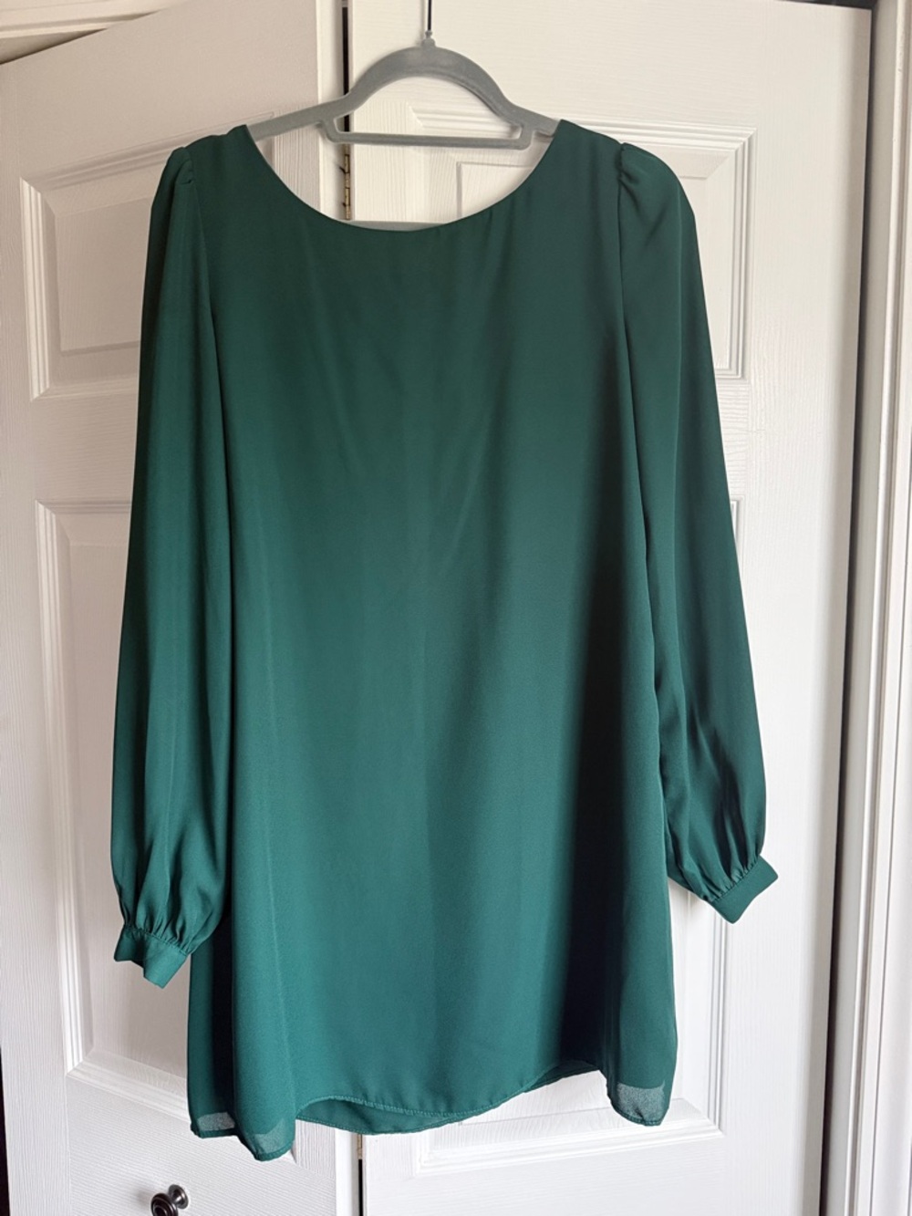 Lulus Status Update Forest Green Shift Dress - Size Small - Picture 2 of 4